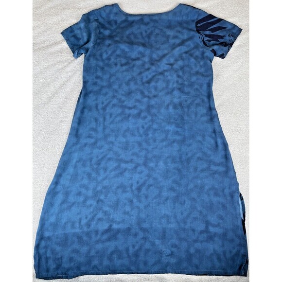 National Since 1952 Hawaiian Dress Women’s Petit Large Blue White Floral Pattern - Picture 2 of 13